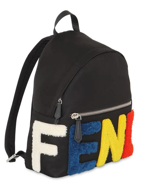 fendi black nylon backpack|fendi backpacks on sale.